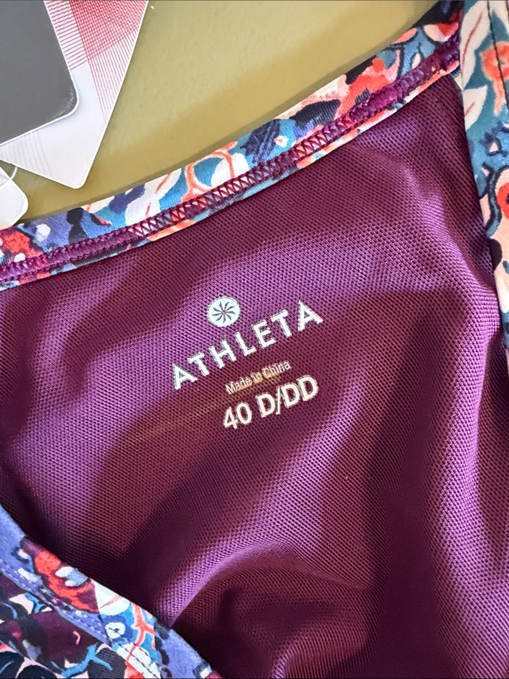 Athleta Marrakech Bikini. Multicolor Floral-Geo Strappy - Blue, Coral, White - Picture 3 of 7